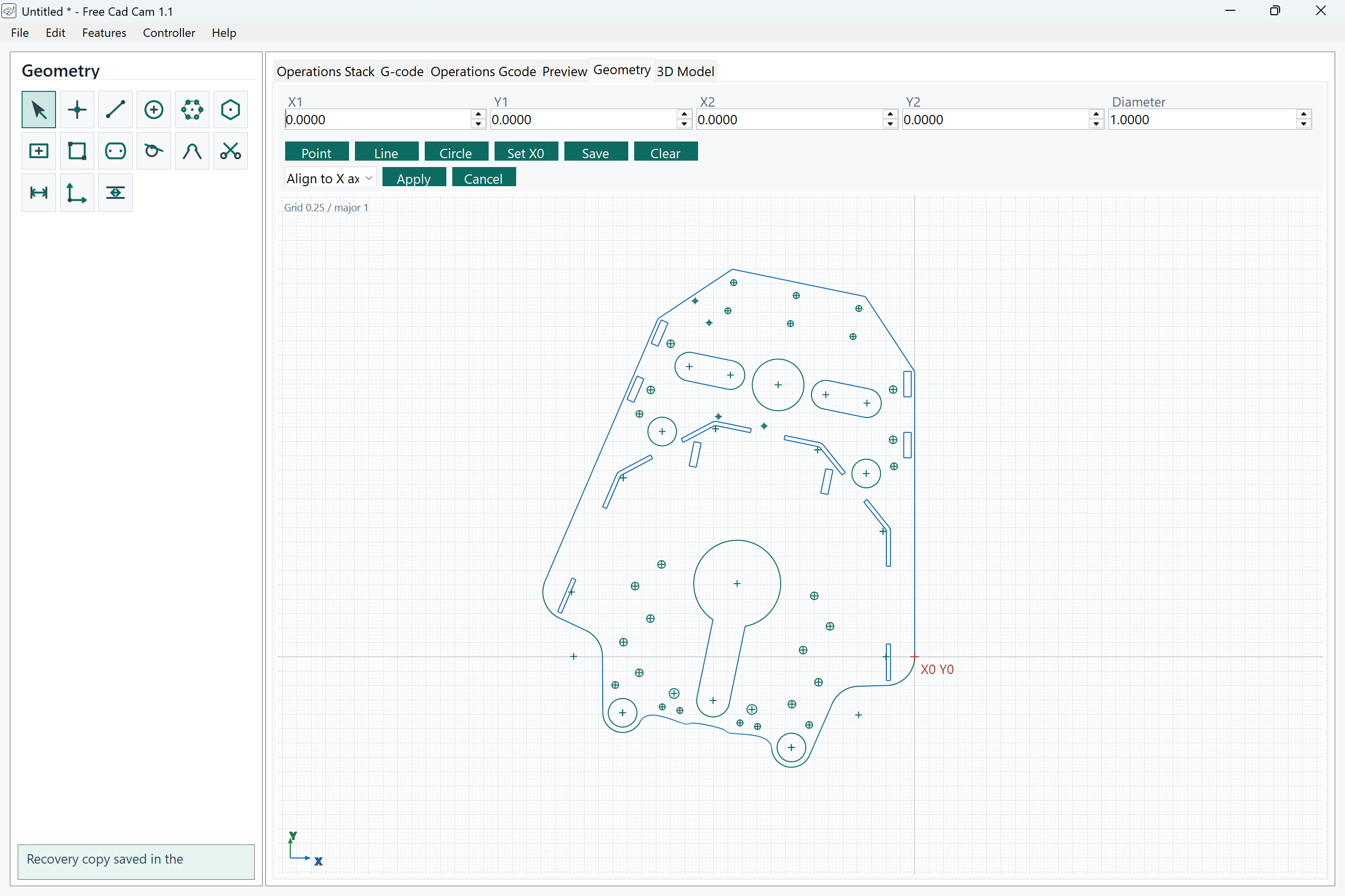 Geometry creation workspace
